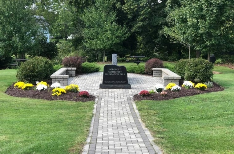 Bergholz Community Foundation Park with memorial stone